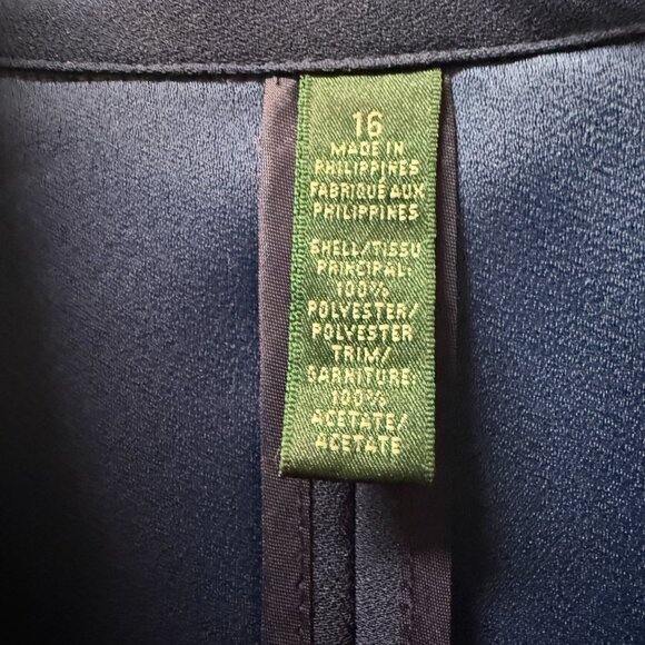 Polo Ralph Lauren Navy Blue Trench Coat - Picture 2 of 6